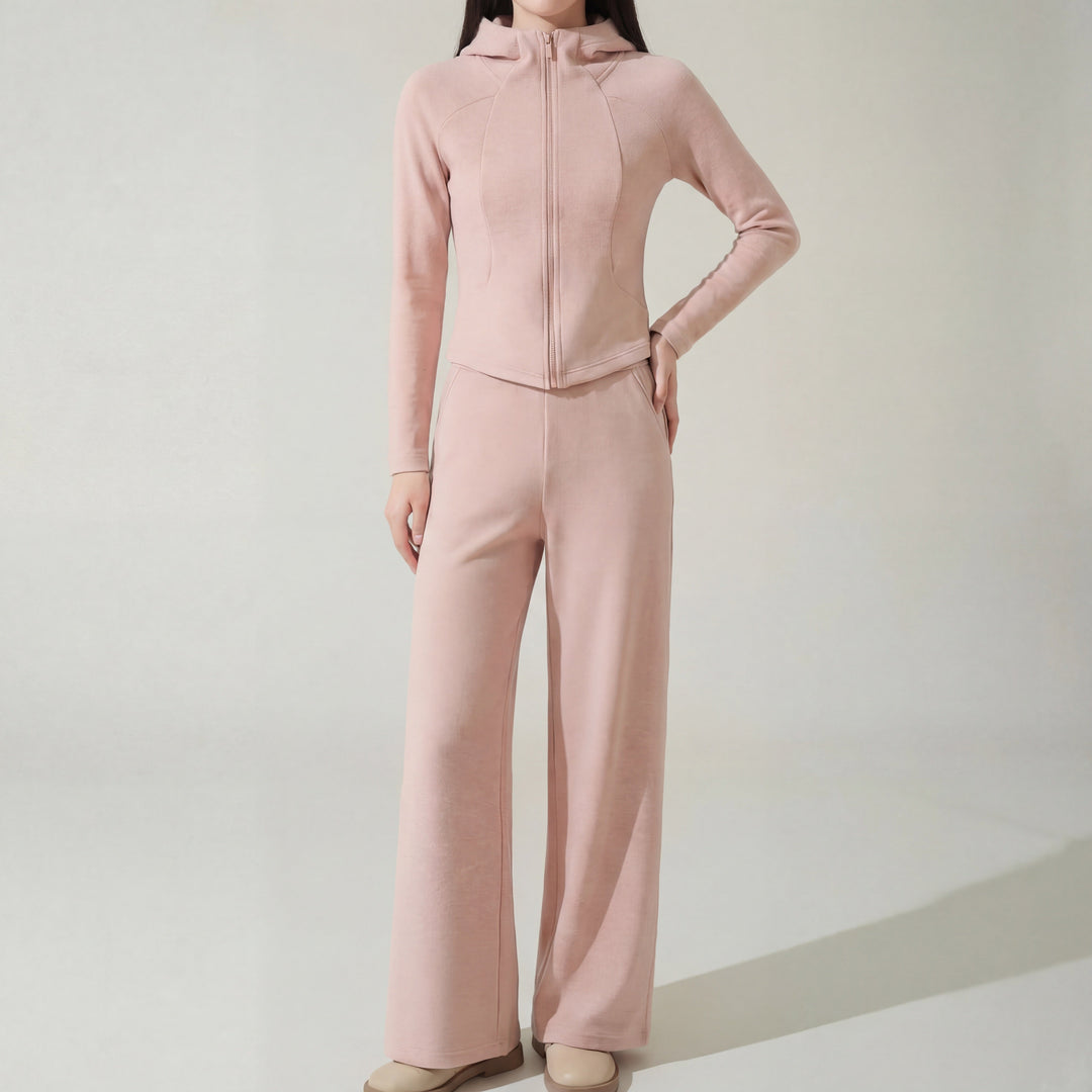 Women's Rhea Brushed Knit Set in Brown | Invictora.com