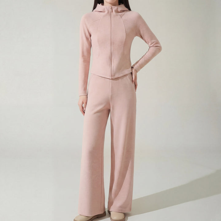 Women's Rhea Brushed Knit Set in Brown | Invictora.com