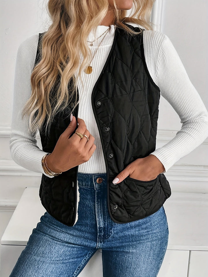 Women's Puffer Gilet – Reversible Borg & Quilted