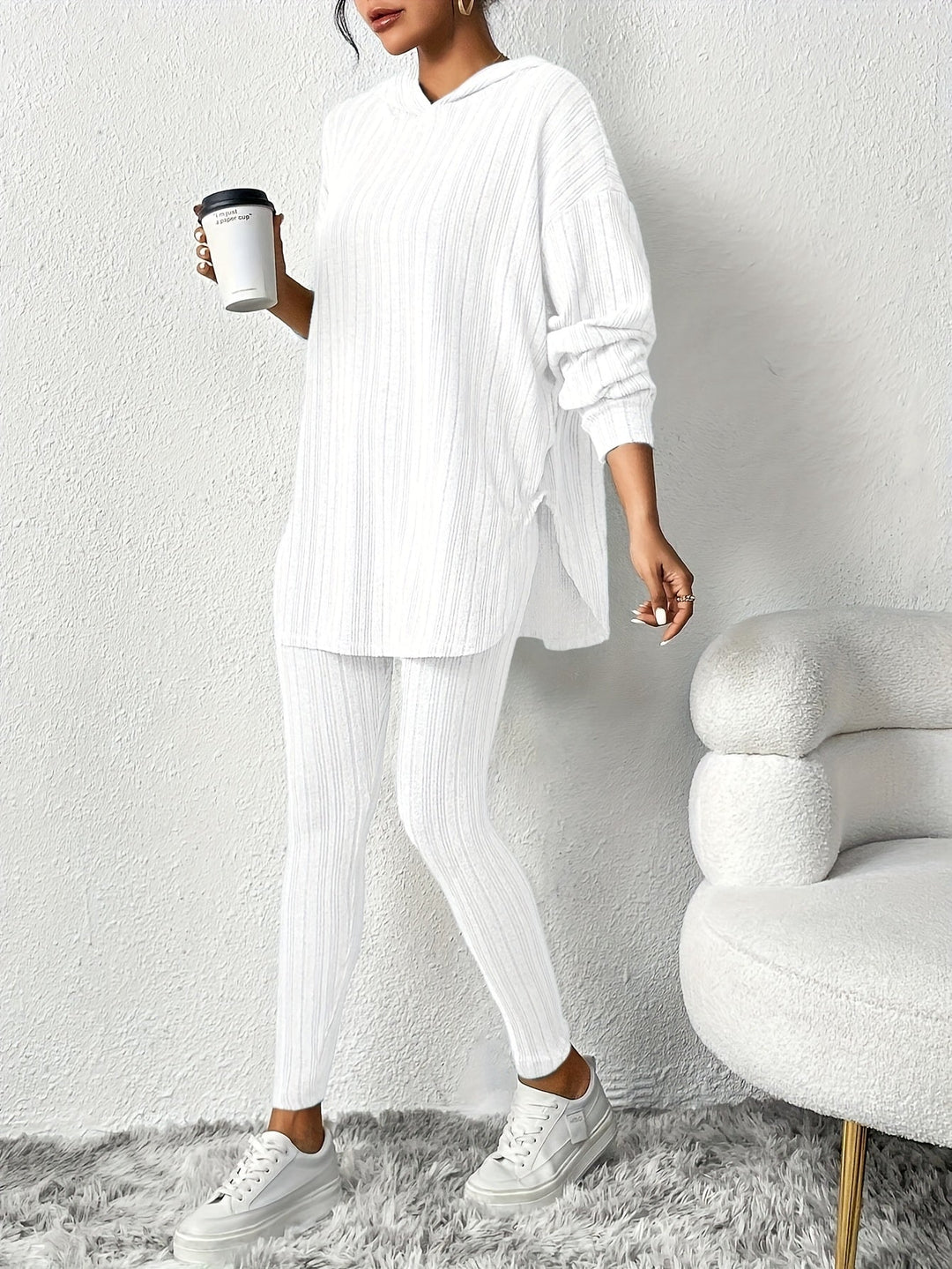 Women's Two-Piece Set – Hooded Two Piece Lounge Set