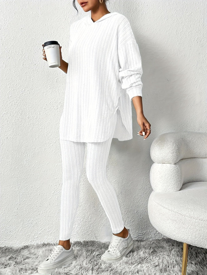 Women's Two-Piece Set – Hooded Two Piece Lounge Set