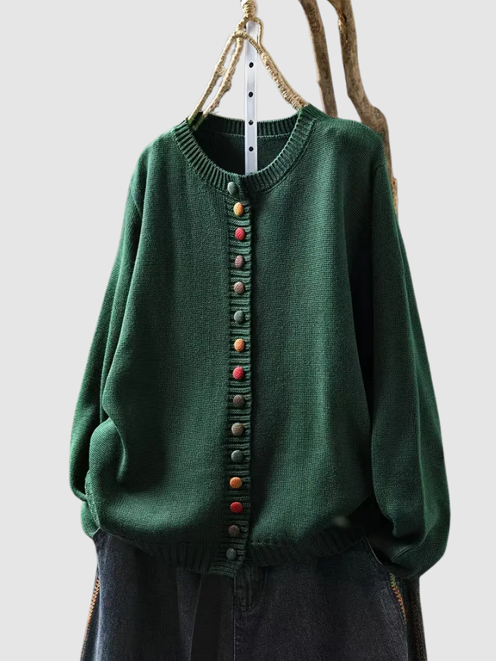 Women's Lena – Knitted Cardigan in Beige | Invictora.com