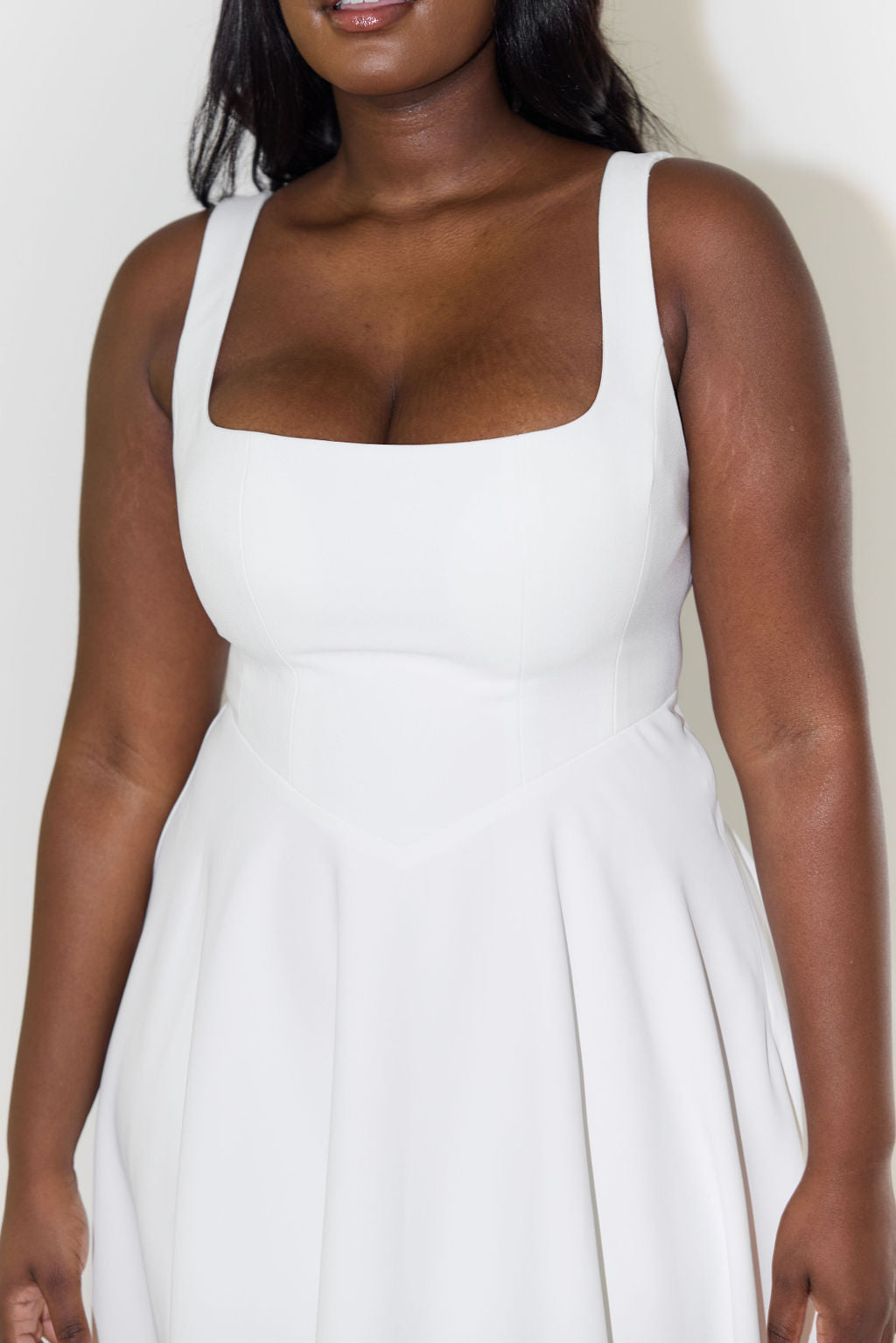 Women's Midi Dress – Square Neck Christmas Party