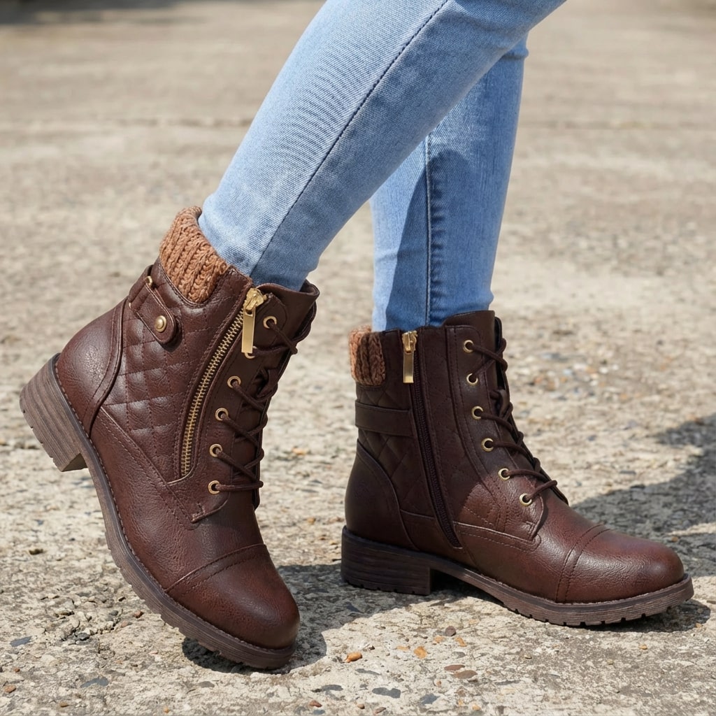 Women's Ancona Leather Ankle Boots product image | Invictora.com