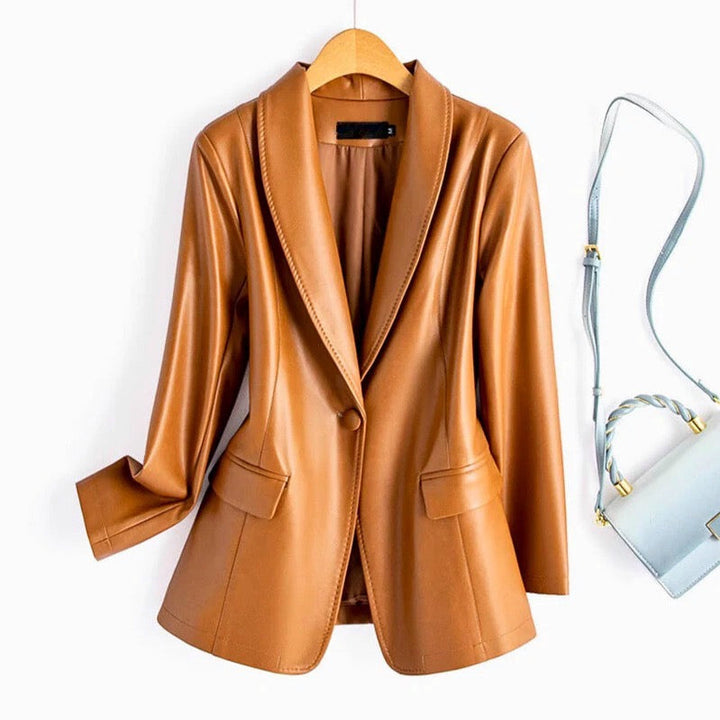 Women's Riviera Leather Blazer | Invictora.com