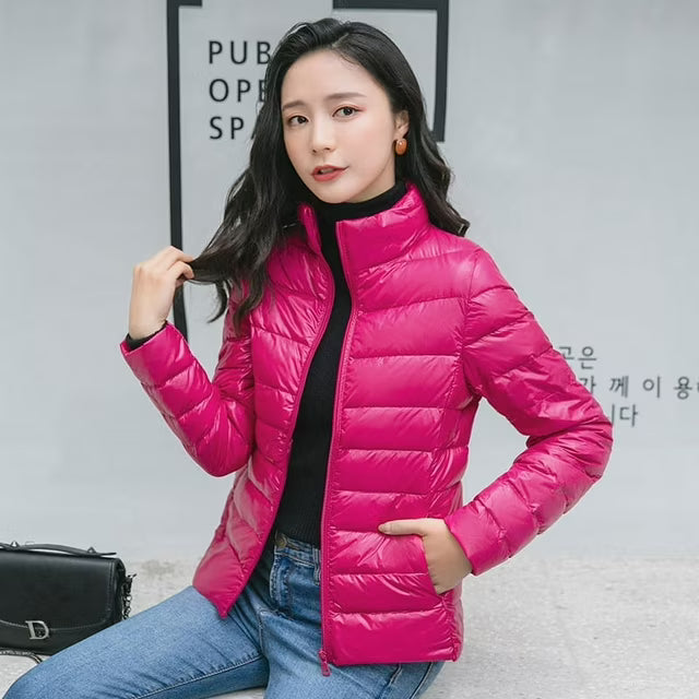 Women's Donita – Elegant Lightweight Quilted Spring Jacket in Light Blue | Invictora.com