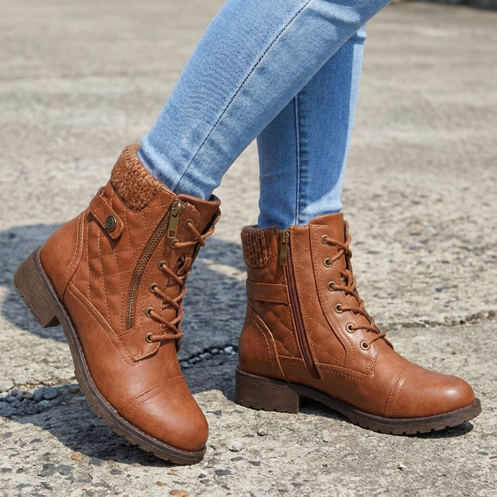 Women's Ancona Leather Ankle Boots product image | Invictora.com