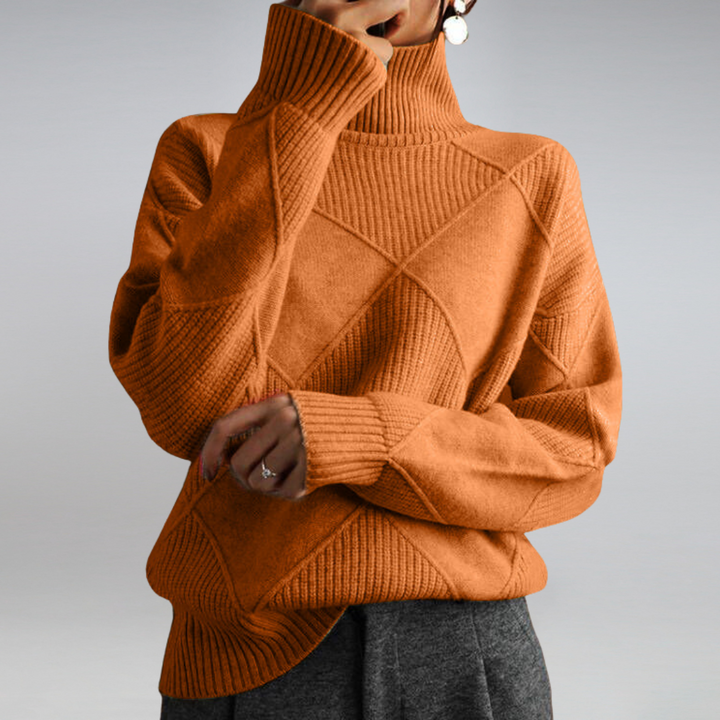 Women's Jumper – Diamond Knit Turtleneck
