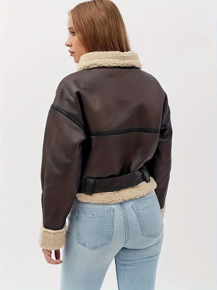Women's Jacket – Belted Aviator