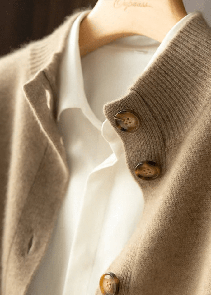 Women's Decorative-Button Cardigan