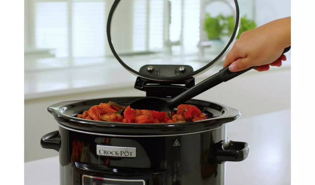 Crockpot 4.7L Hinged Lid Digital Slow Cooker - Black