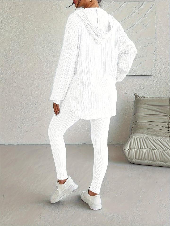 Women's Two-Piece Set – Hooded Two Piece Lounge Set