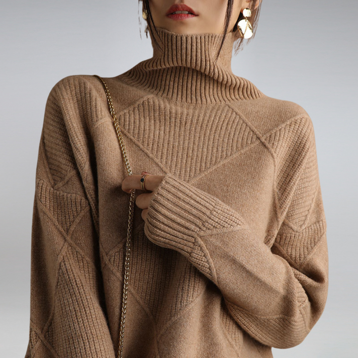 Women's Jumper – Diamond Knit Turtleneck