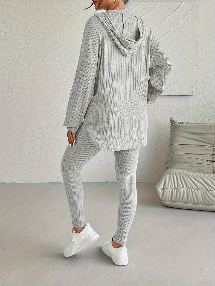 Women's Two-Piece Set – Hooded Two Piece Lounge Set