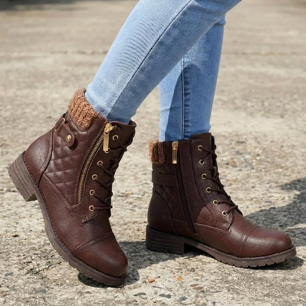 Women's Ancona Leather Ankle Boots product image | Invictora.com