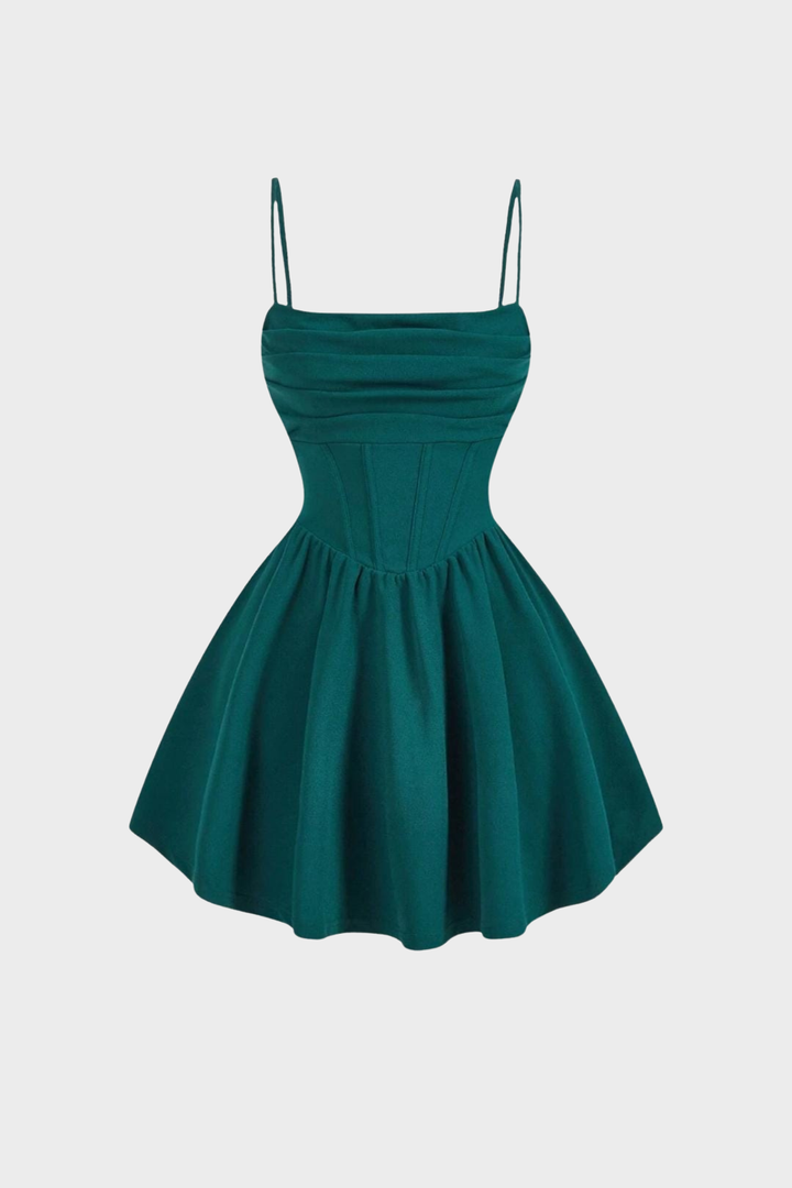 Women's Beatrix Corset Dress in Dark Pink | Invictora.com