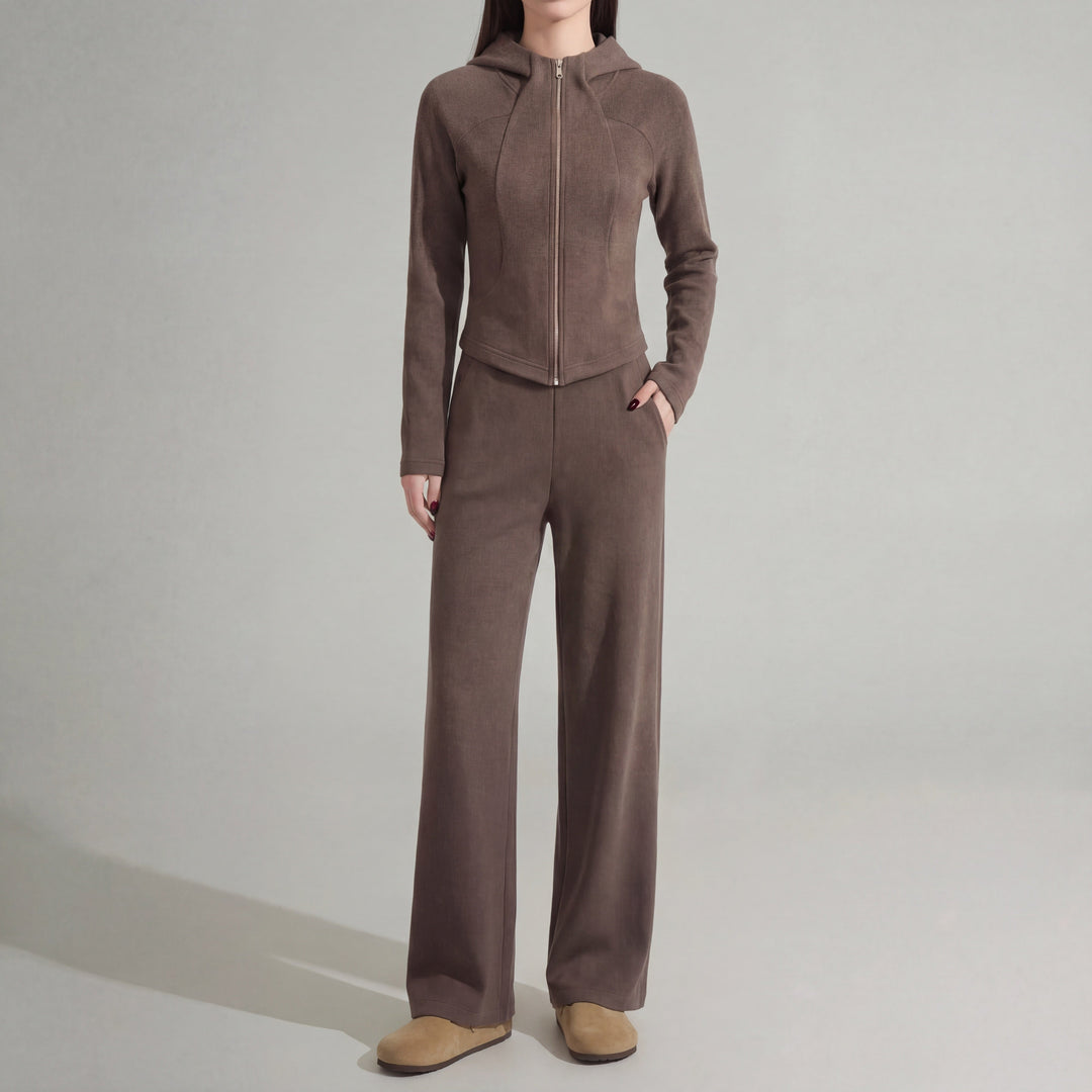 Women's Rhea Brushed Knit Set in Beige | Invictora.com