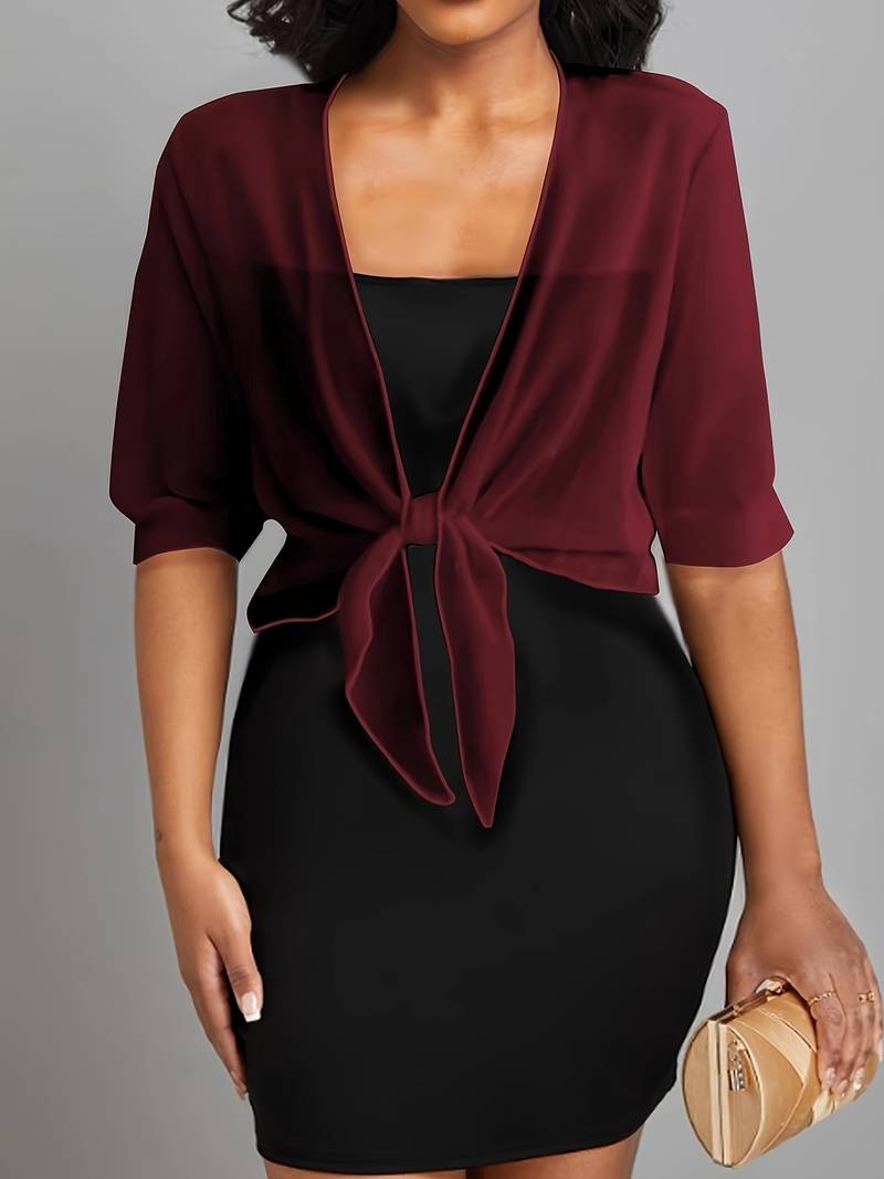 Women's Pearl Sheer Cardigan in Black | Invictora.com
