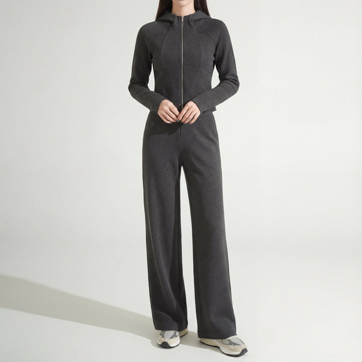 Women's Rhea Brushed Knit Set in Brown | Invictora.com