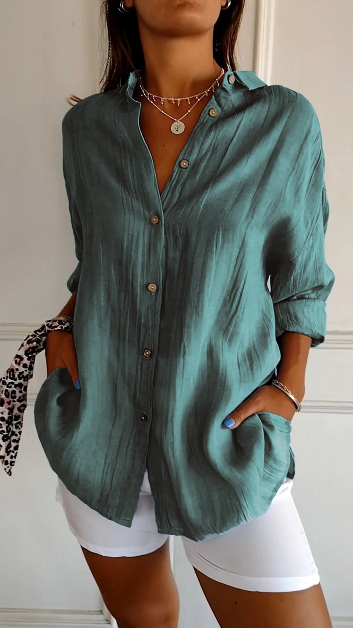 Women's Sabine Linen Shirt | Invictora.com