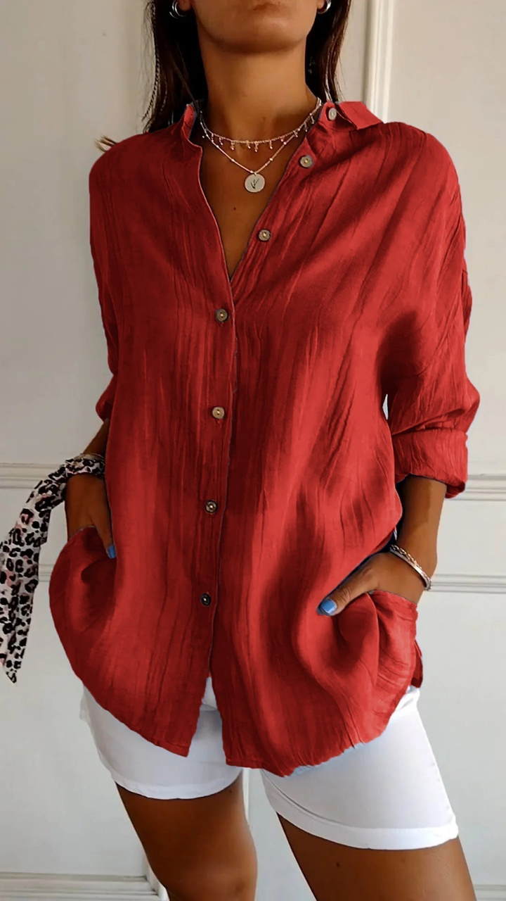 Women's Sabine Linen Shirt | Invictora.com