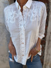 Women's Marivelle – Elegant Lace Button Blouse | Invictora.com