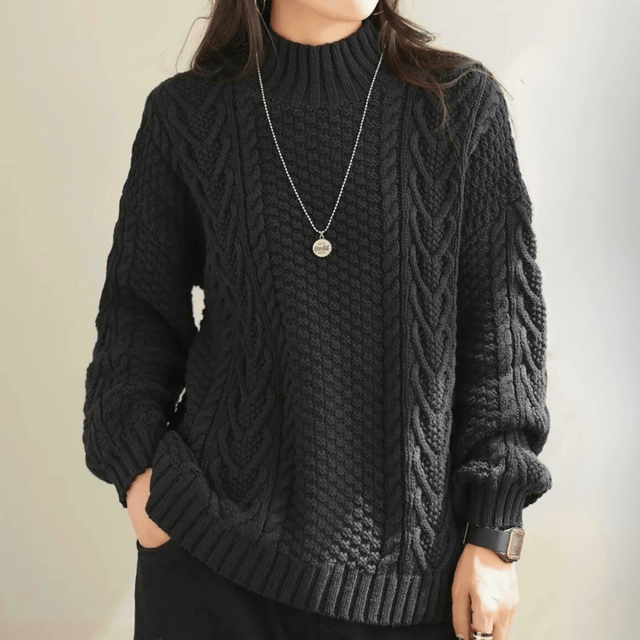 Women's Brooklyn Knit Sweater in Off White | Invictora.com