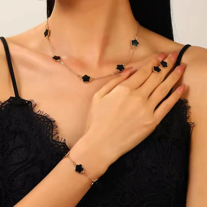 Women's Lucky Five Clover Set | Invictora.com