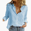 Women's Luneria – Relaxed Fit Button-Down Women's Shirt in Light Blue | Invictora.com