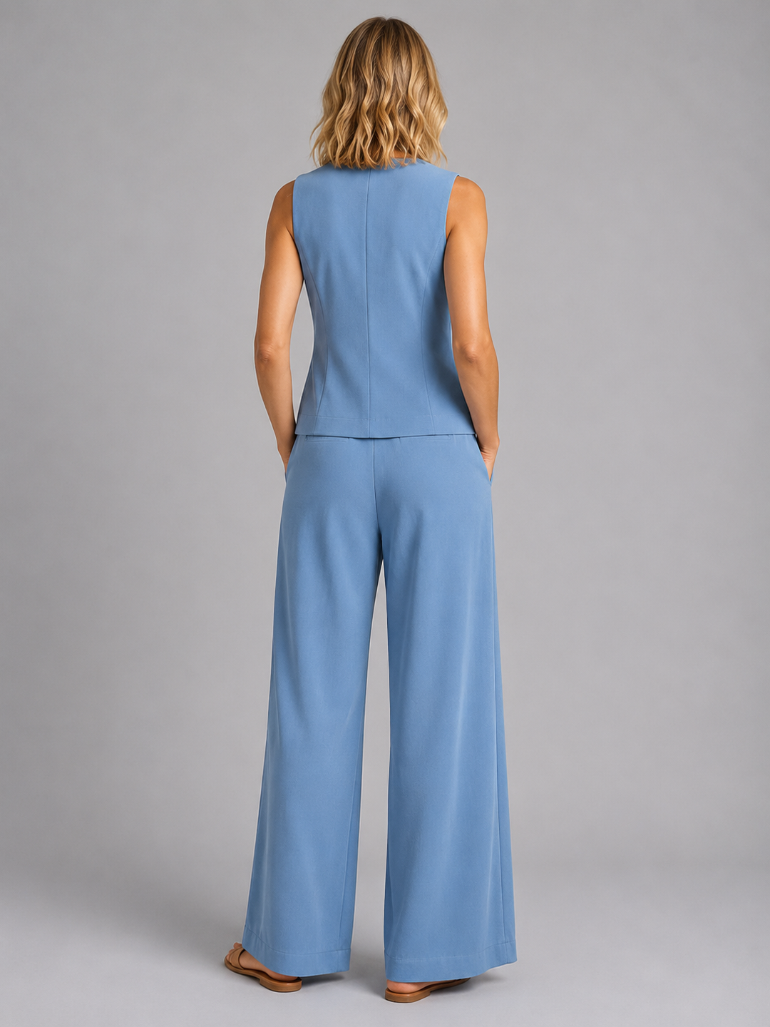 Women's Vera Relaxed Co-Ord Set in Light Blue | Invictora.com