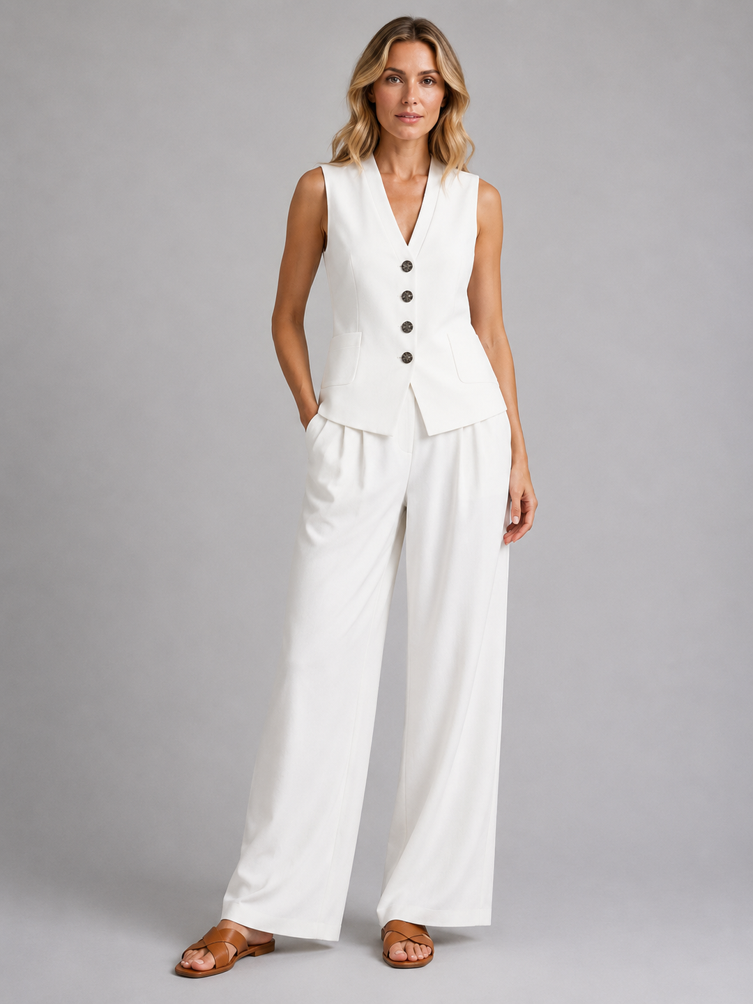 Women's Vera Relaxed Co-Ord Set in Light Blue | Invictora.com