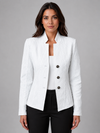 Women's Mireille Textured Blazer in White | Invictora.com