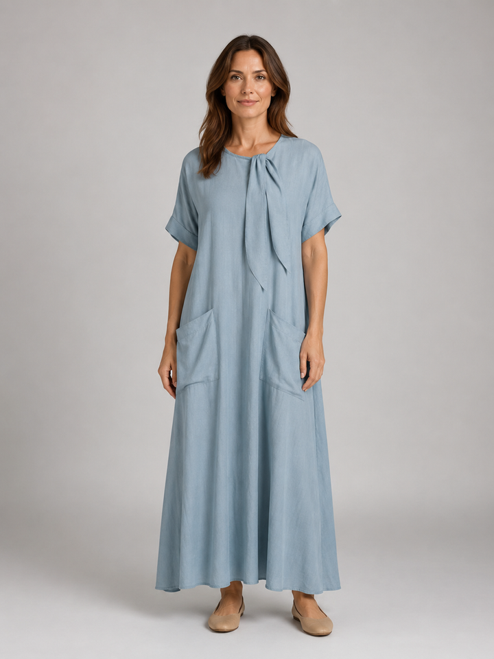 Women's Relaxed Pocket Maxi Dress - Flattering Flowy Silhouette product image | Invictora.com