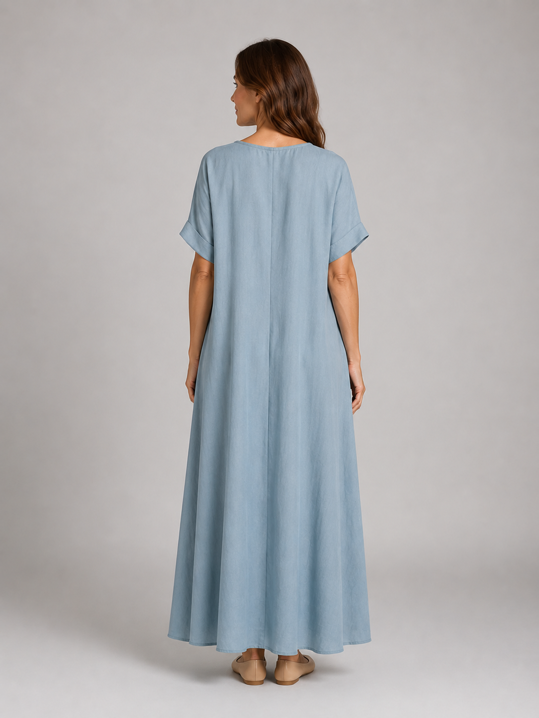 Women's Relaxed Pocket Maxi Dress - Flattering Flowy Silhouette product image | Invictora.com