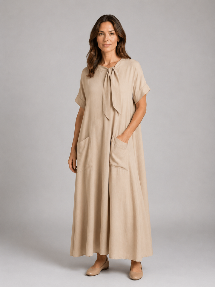 Women's Relaxed Pocket Maxi Dress - Flattering Flowy Silhouette product image | Invictora.com