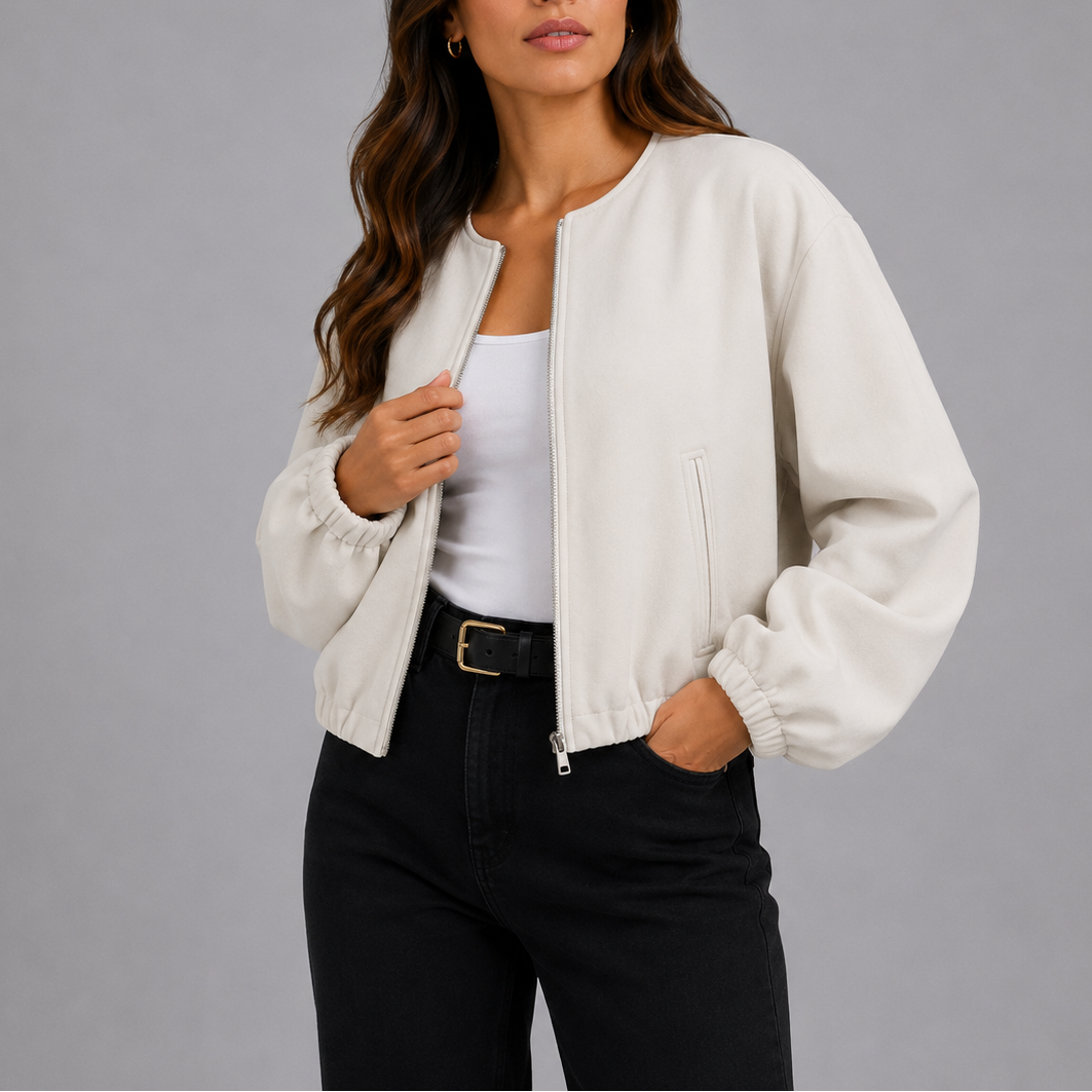 Women's Jacket – Lightweight Zip-Up Bomber