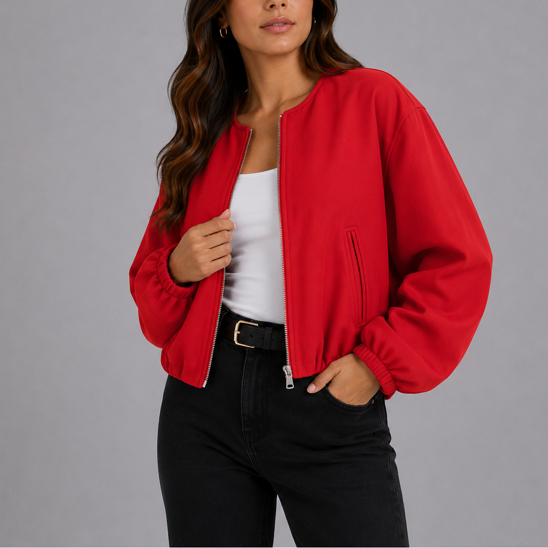 Women's Jacket – Lightweight Zip-Up Bomber