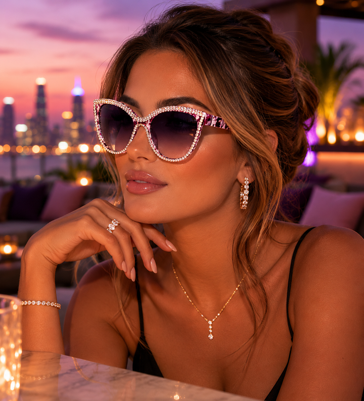 Women's Eliana Rose Sunglasses in Green | Invictora.com