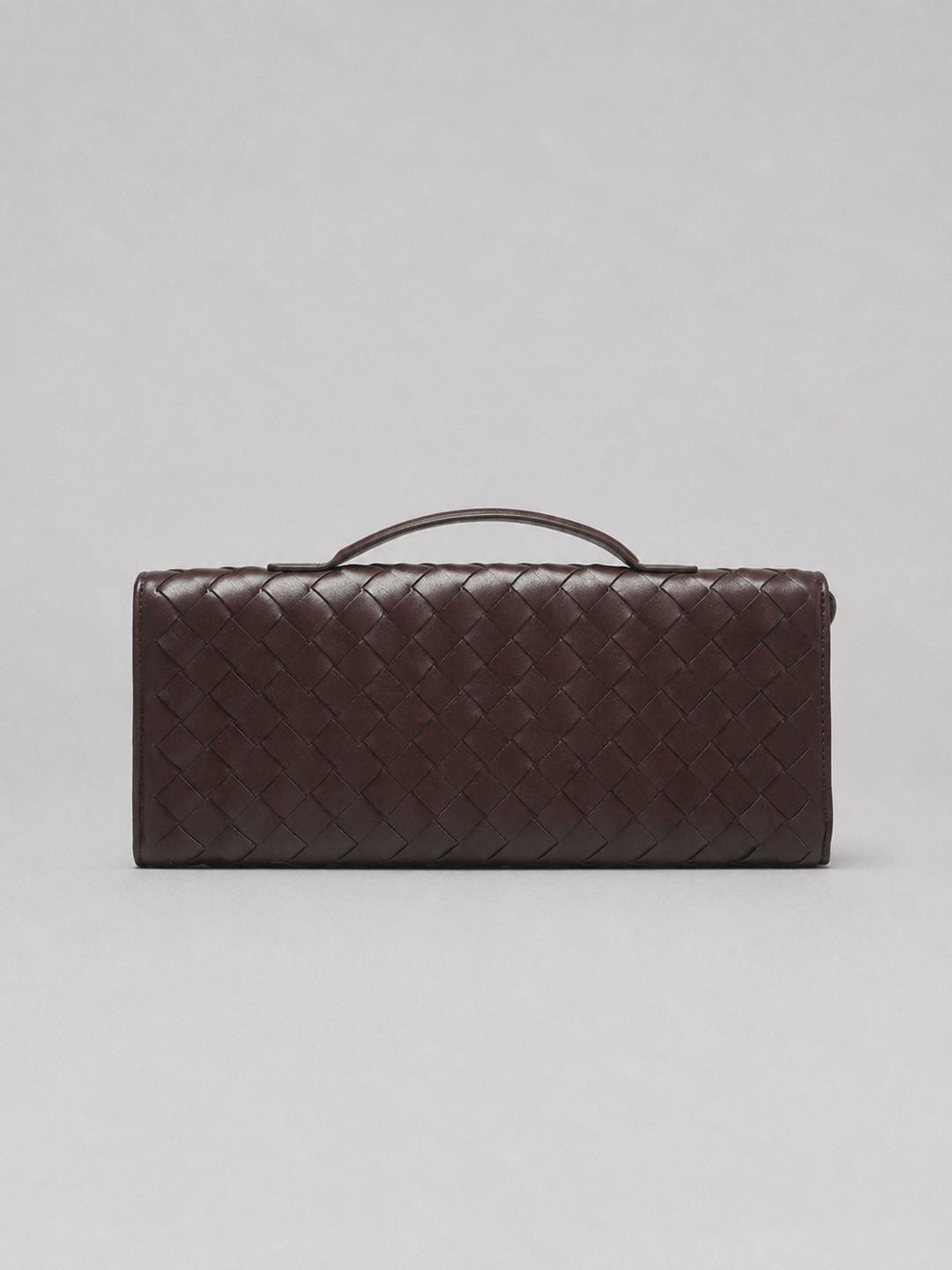 Women's Woven Leather Look Clutch Bag – Timeless Elegant Design in Black | Invictora.com