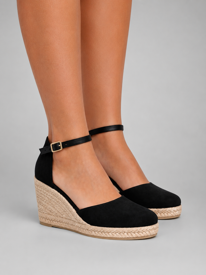 Women's Comfortable Closed Toe Wedge Sandals with Ankle Strap product image | Invictora.com