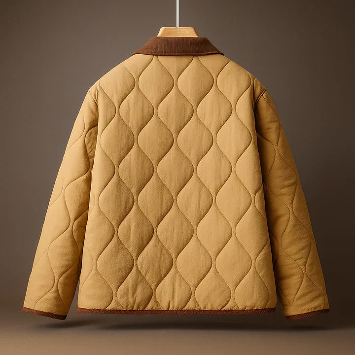 Women's Solenne Quilted Jacket in Brown | Invictora.com