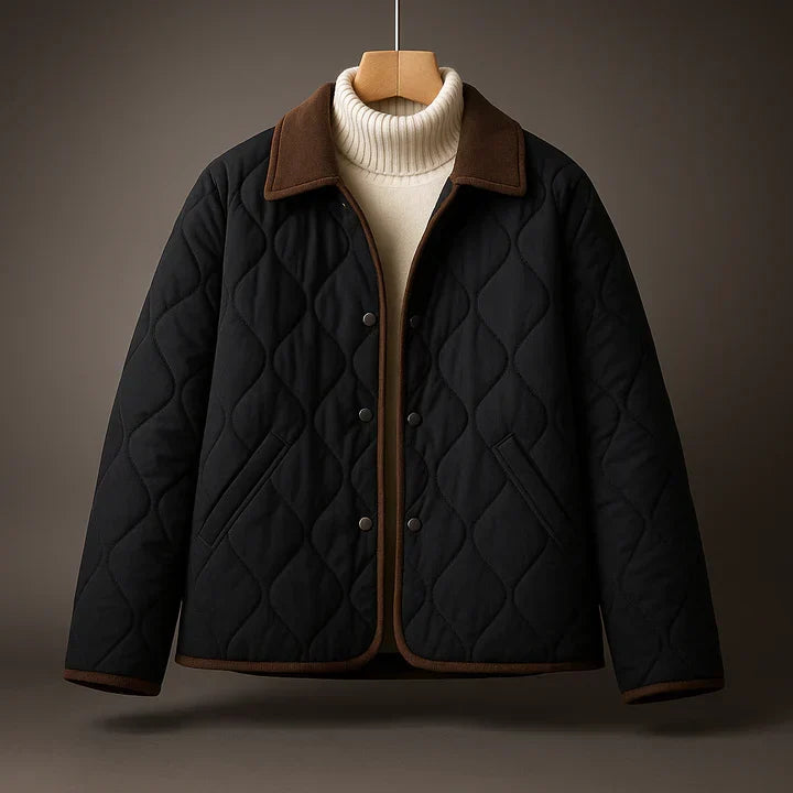 Women's Solenne Quilted Jacket in Brown | Invictora.com