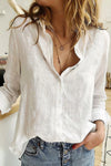 Women's Estelle Cotton-Linen Blouse | Invictora.com