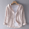 Women's Lunessa – Elegant Women's Linen Blouse in Beige | Invictora.com