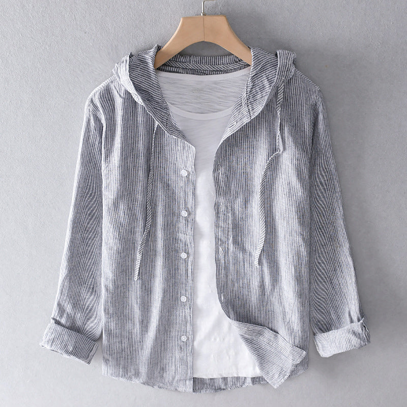 Women's Lunessa – Elegant Women's Linen Blouse in Beige | Invictora.com