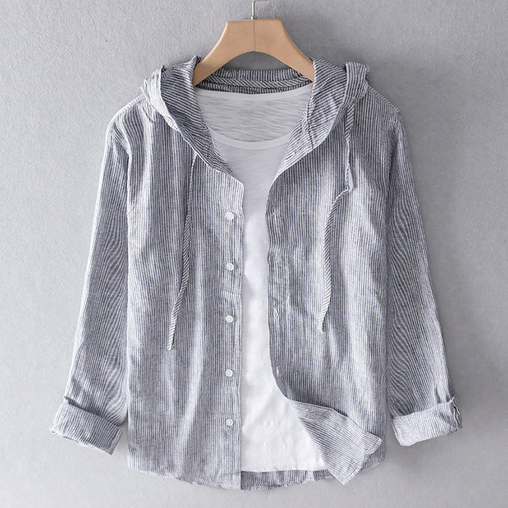 Women's Lunessa – Elegant Women's Linen Blouse in Beige | Invictora.com