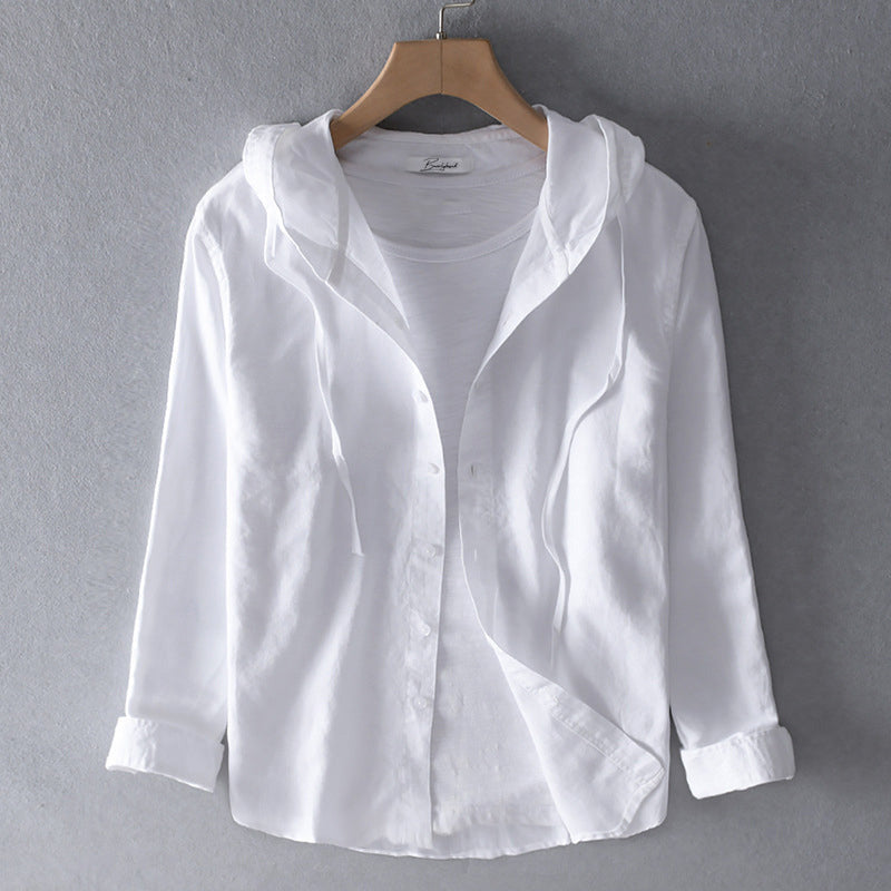Women's Lunessa – Elegant Women's Linen Blouse in Beige | Invictora.com