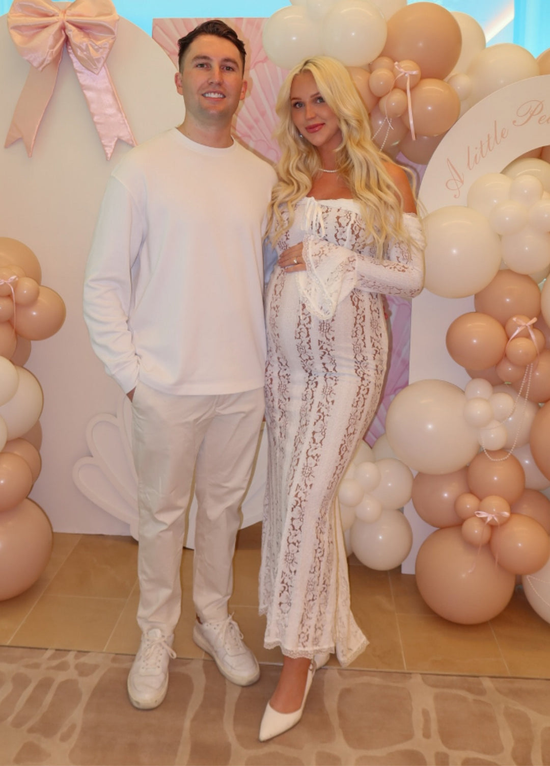 Women's Arielle – Elegant Lace White Maxi Dress | Invictora.com