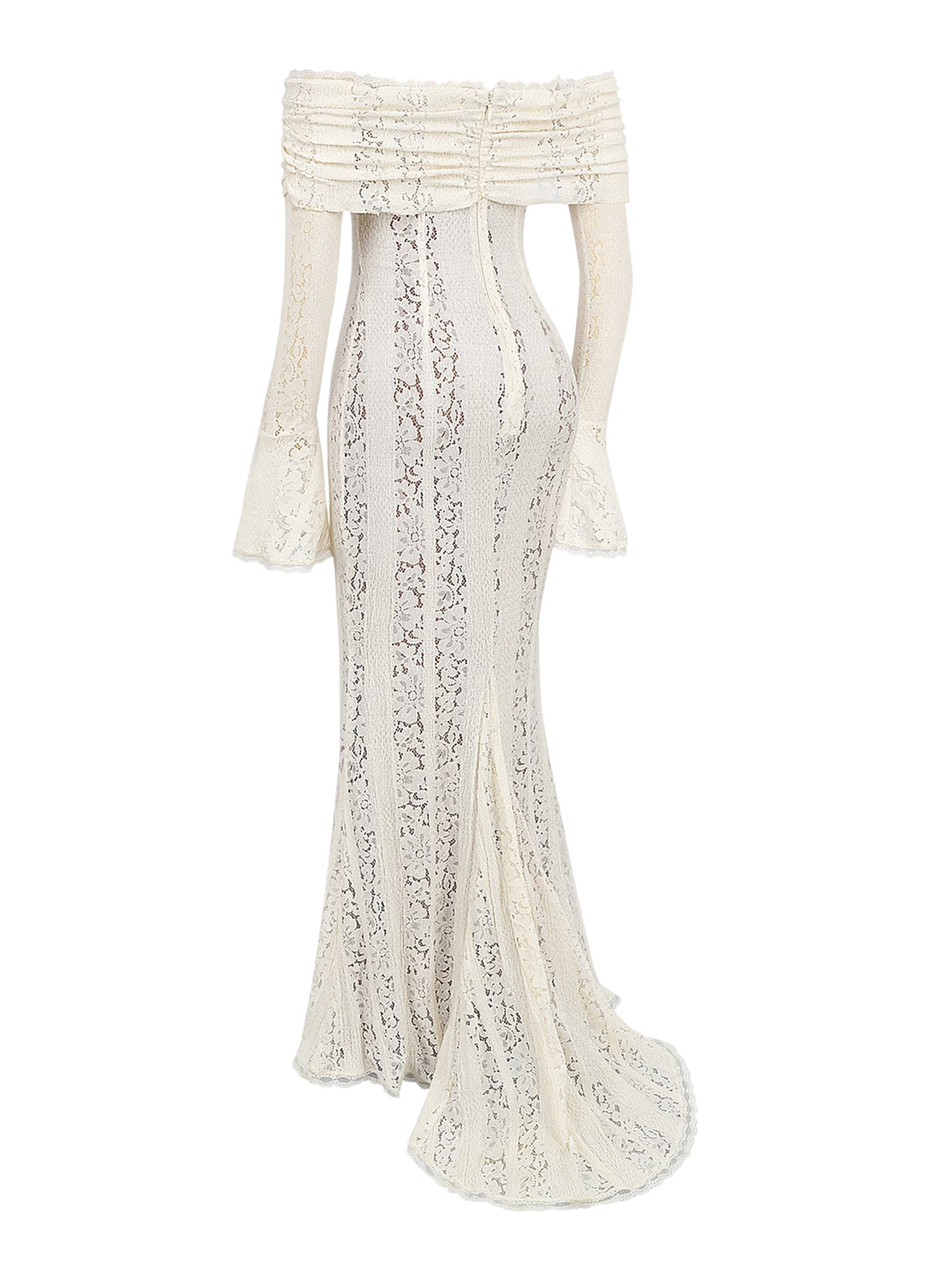 Women's Arielle – Elegant Lace White Maxi Dress | Invictora.com