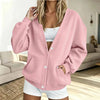 Women's Knit Cardigan – Fleece V-Neck And Patch Pockets